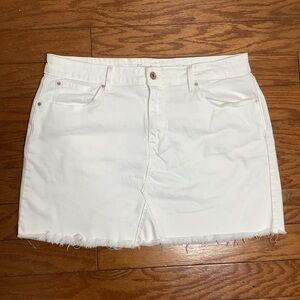 Signature by Levi Strauss White Denim Skirt
